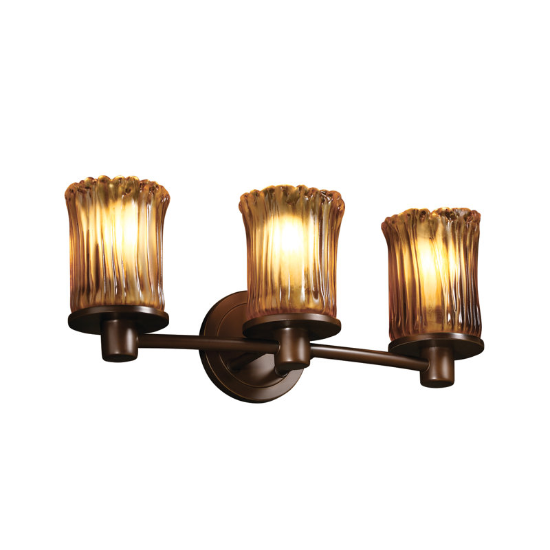 Leroux 3 - Light Vanity Light, Amber, Dark Bronze