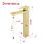 Robinet de lavabo vasque Sumerain, robinet de salle de bain haut monotrou à poignée simple, robinet de meuble-lavabo en acier inoxydable 304-112231924