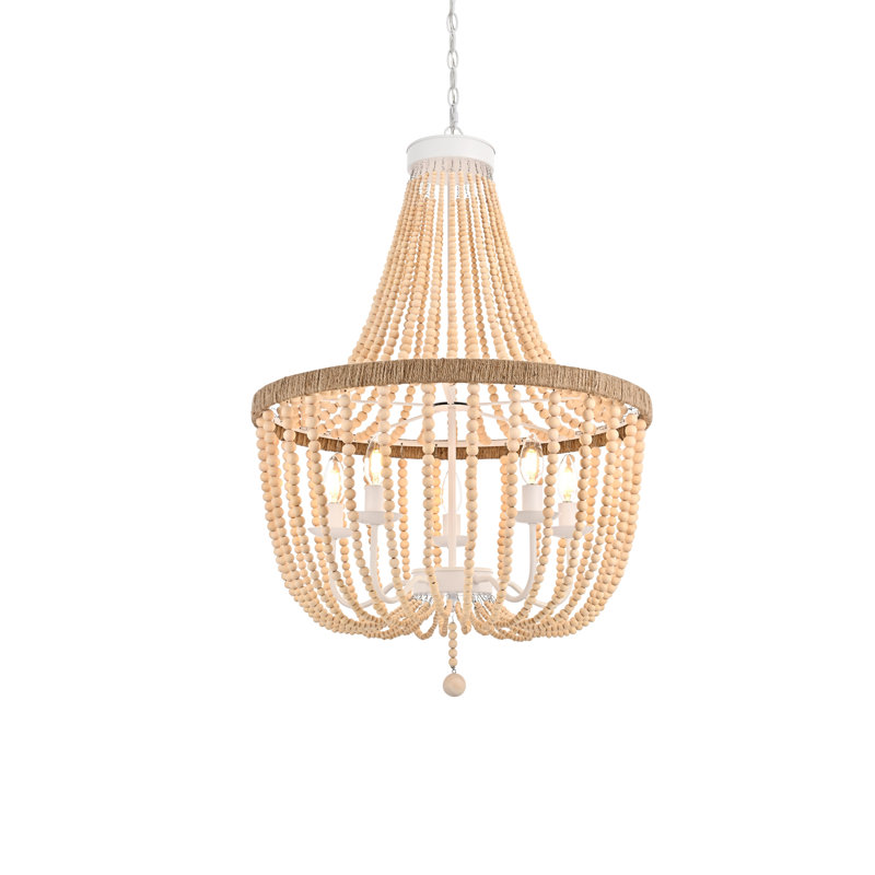 Luminaire suspendu perlé Hudson , Beige