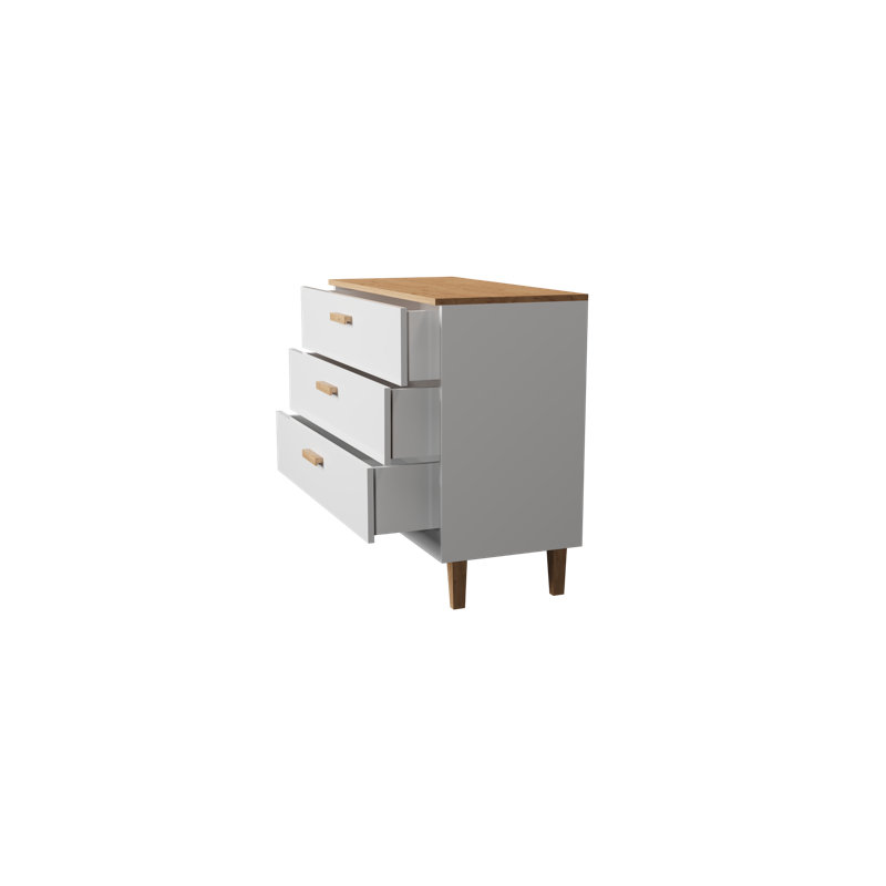 Amirah 100cm Sideboard, White/Brown