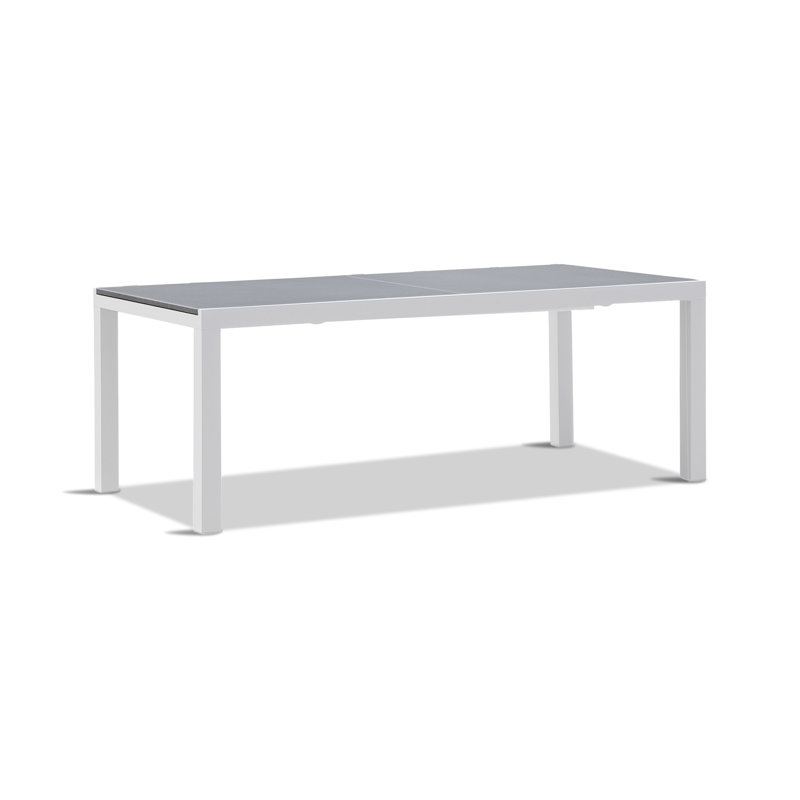 Dune Outdoor Dining Table, Barnwood, White