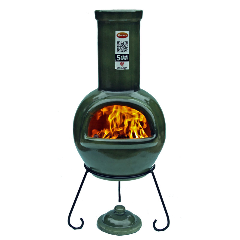 Sempra Advanced Fire Clay Chimenea Glazed Green