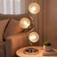 Lampe de table en cristal Crystal avec triple lumière, finition chromée, 32 pouces