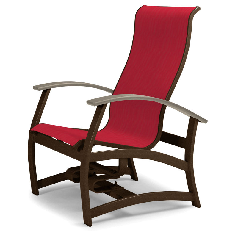 Belle Isle Outdoor Swivel Lounge Chair, Red 1D Sunbrella®, Desert P60, Textured Kona