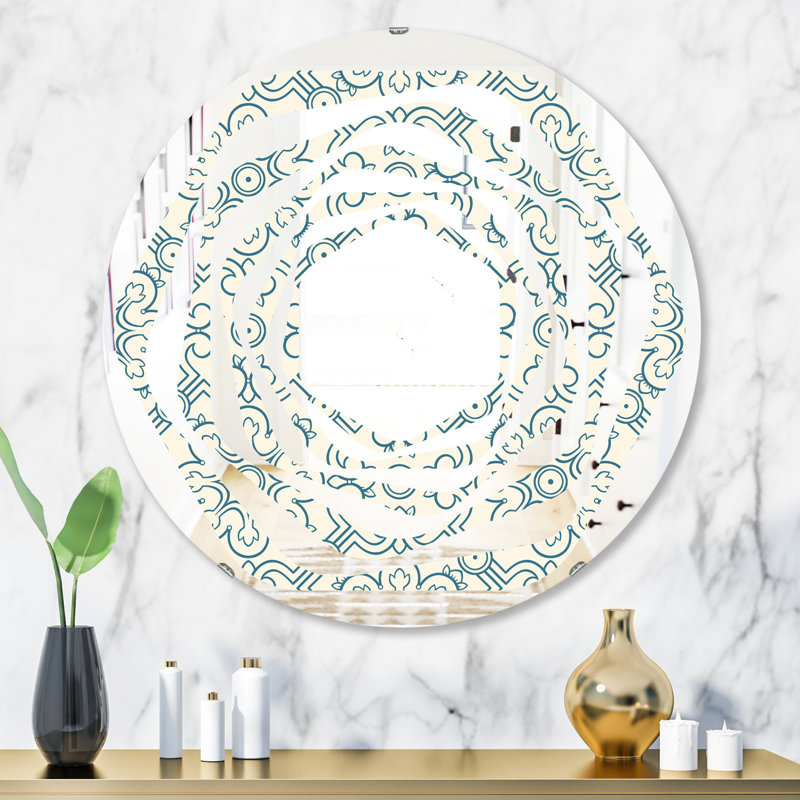 Miroir mural Whirl Floral IV, H 23,6 po x l 23,6 po