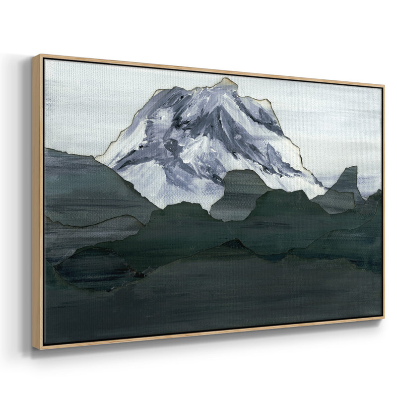 " Summit ", 25" H x 37" W x 2" D, Natural Wood Floater Framed Canvas