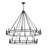 Geiser 28 Light Chandelier in Matte Black