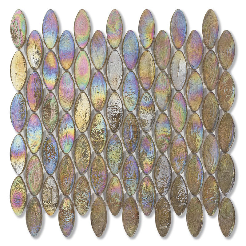 Satin 7/8" x 7/8" Domes Glass Mosaic