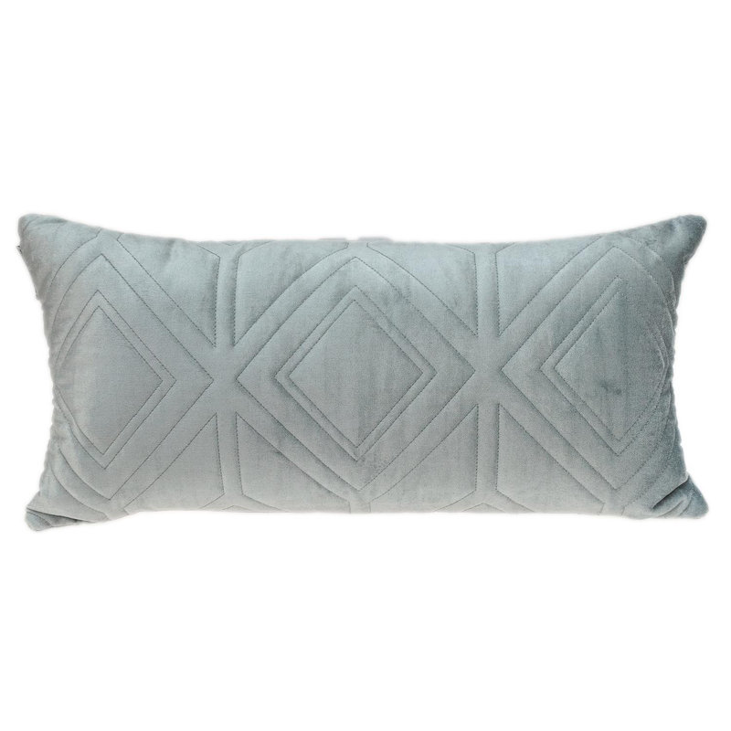 Embroidered Throw Pillow, Gray