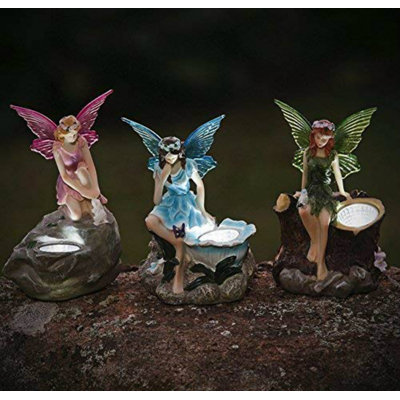 Hallman Fairies UV Resistant Resin Garden Statue