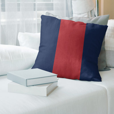 Boston Baseball Linen Striped Pillow Cover