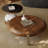 Round Wood Coffee Table Set