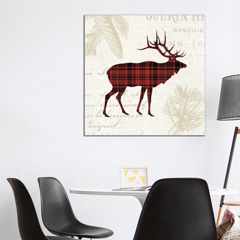 Plaid Lodge III by Wild Apple Portfolio - Wrapped Canvas Print, 93.98 cm H x 93.98 cm W x 1.91 cm D