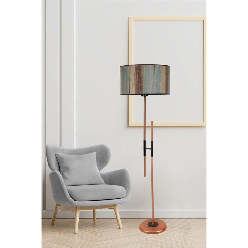 Lampe sur pied 65 po Djako, Or rose