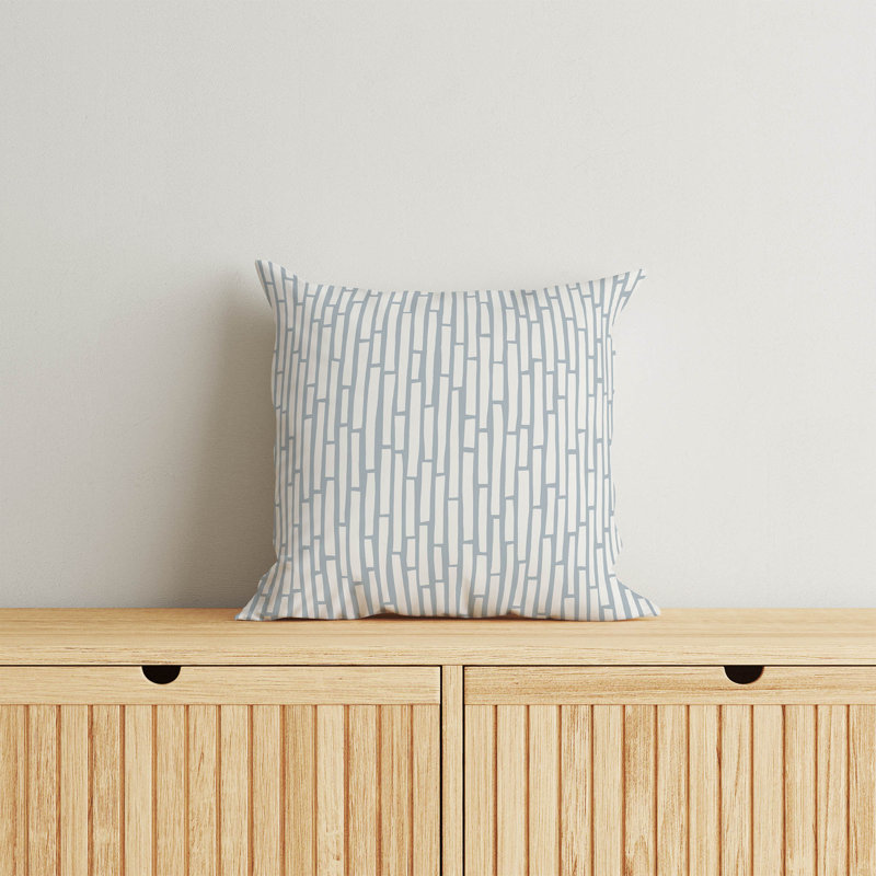 Coussin décoratif, H 18 po x l 18 po, Bleu ardoise