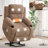 Chenille Power Lift Recliner Chair with Massage and Heat, Heavy Duty 350 lb Capacity Reclining Chair with Cup Holders, Pillow Top Arms and Power Motion Mechanism, Brown