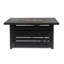 Foyer rectangulaire en fer 30 000BTU avec couvercle de réservoir intérieur - l 45,00 po x P 42,00 po x H 23,77 po, noir, assemblage nécessaire avec zone protégée