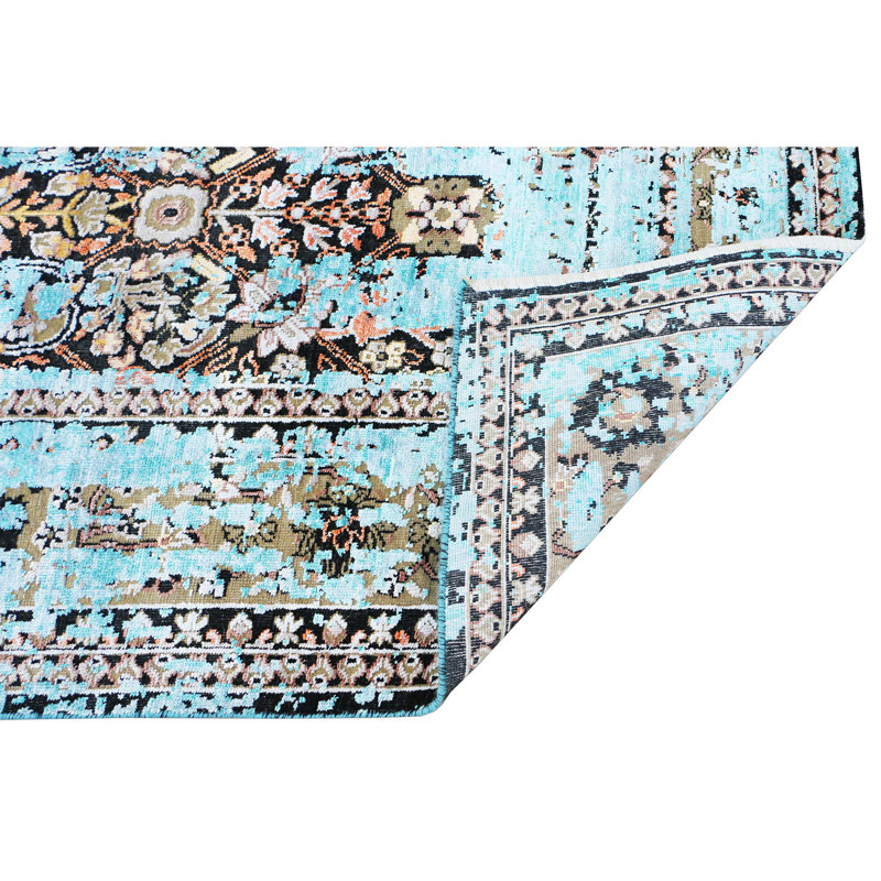 Tapis rectangulaire noué à la main, Rectangle 6 pi x 9 pi