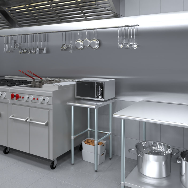 18" Stainless Steel Open Base Utility Work Table