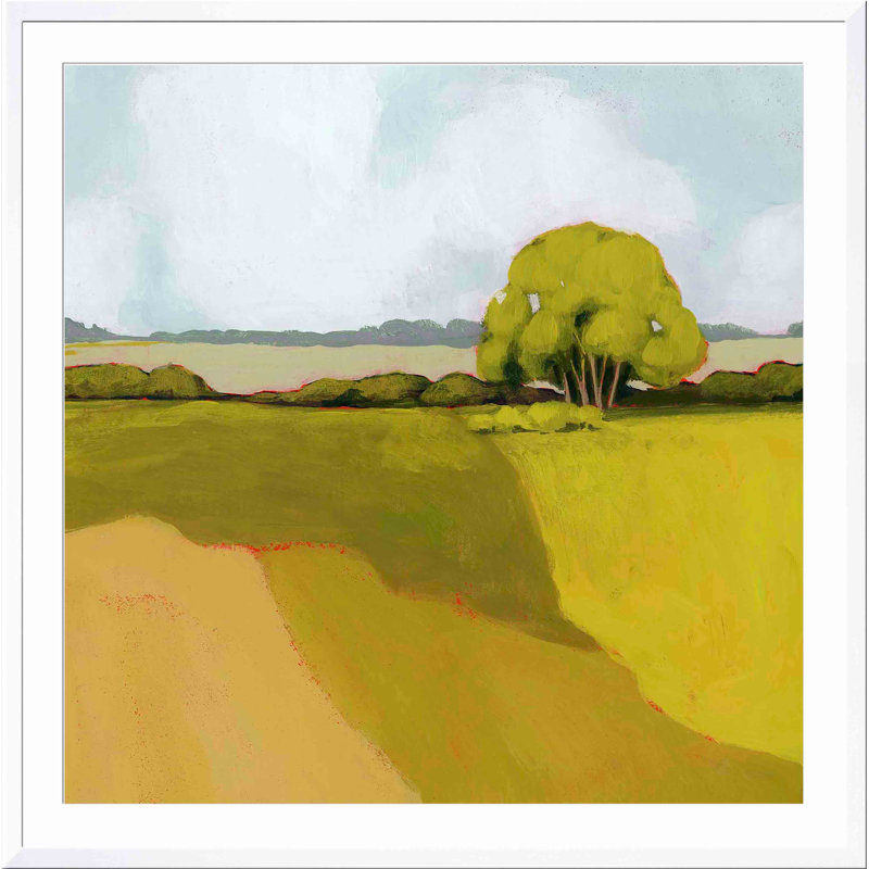 Sunkissed Solitude II par Grace Popp - peinture encadrée, H 24 po x l 36 po, Blanc