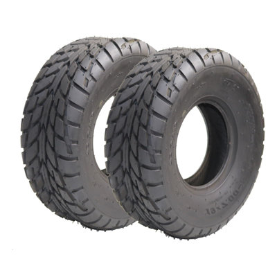 Set of 2 16X8-7 Mini Bike Tires All Terrain ATV UTV Tire 16X8-7 Tubeless Sport Tires 4 PR, Replacement for ATV Quad 4 Wheeler UTV Go Kart Off-Road for Mud, Dirt, and Turf Adventures
