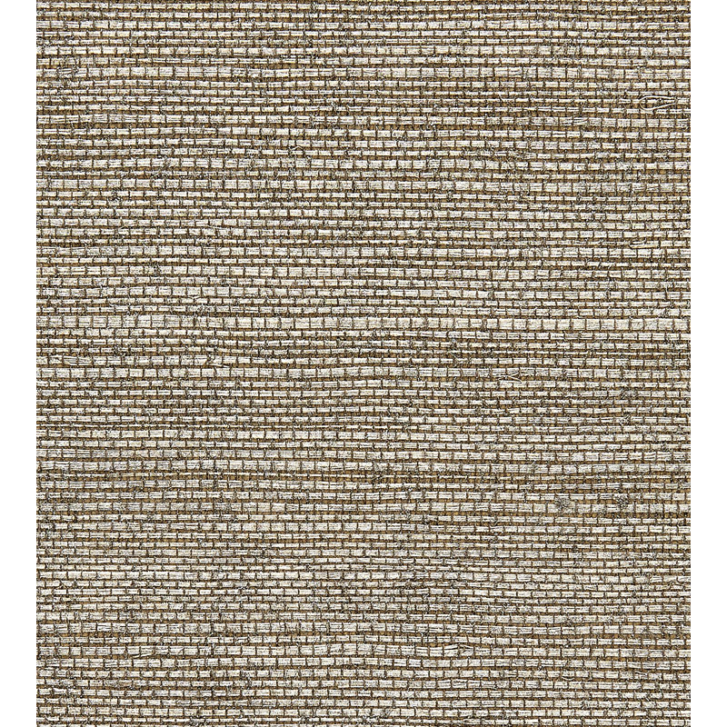 Essential Grasscloths Grass Cloth Metallic Wallpaper Roll, Bronze