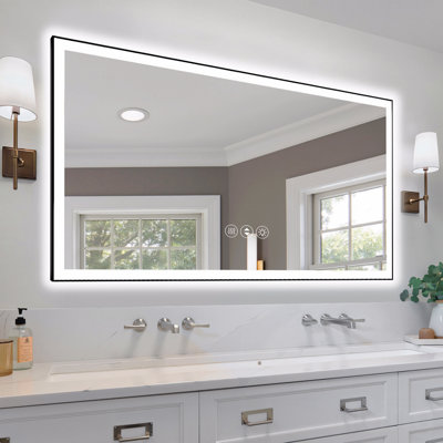 Frameless Led Bathroom Accent Mirror,Smart Mirror