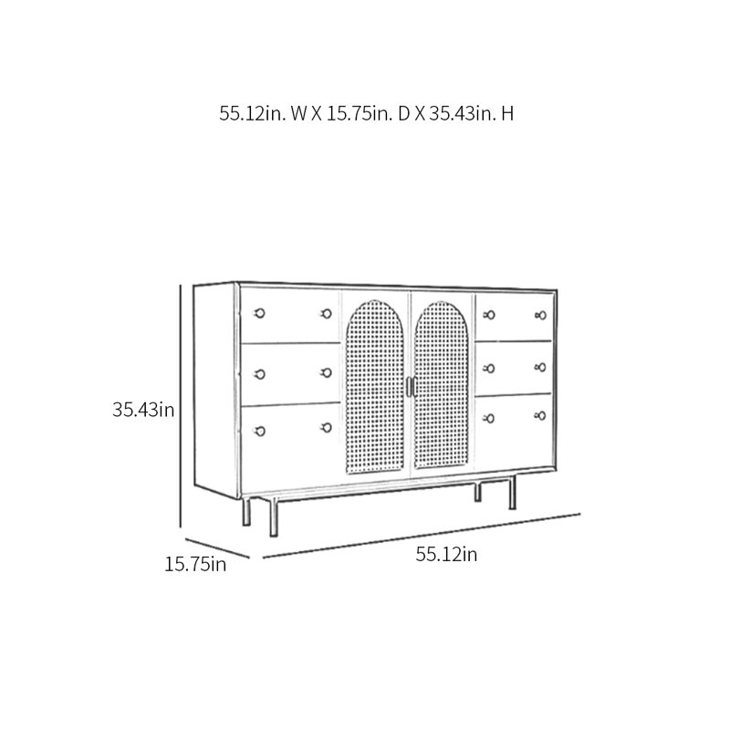 Buffet moderne et minimaliste, Noir