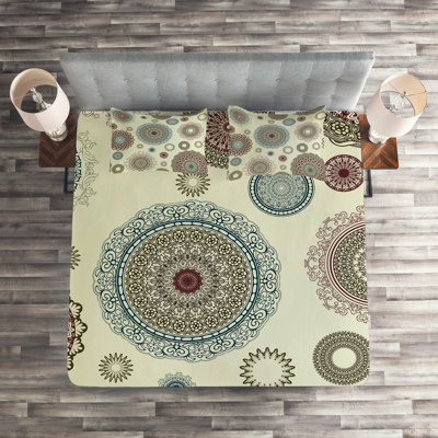 Traditional Polyester Ikat Coverlet
