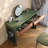 43.31"Green Minimalist Solid Wood Dressing Table