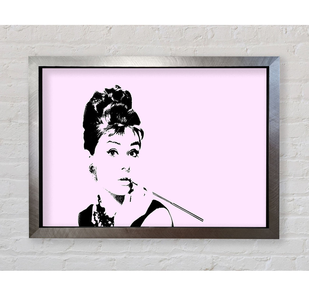 Audrey Hepburn Cigarette Pose - Einzelner Bilderrahmen Kunstdrucke