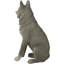 Figurine de cris de loup gris gris