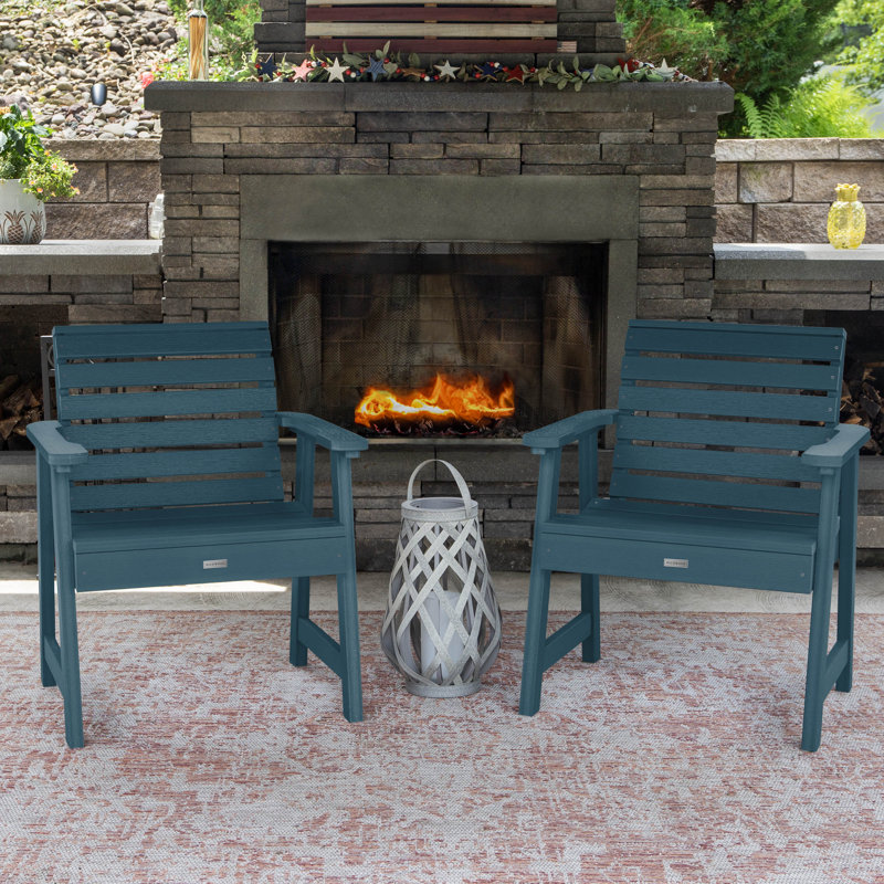 Midwest Wood Outdoor Lounge Chair, Nantucket Blue