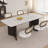 Simple White Rock Slab Dining Table Sets-103831770