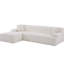 Grand modulaire moderne en forme de L pour le salon - combinaison 2 pièces. Confort surdimensionné avec assise profonde de 27 pouces. Tissu chenille froissé amélioré. 3 mousse haute densité. Beige L 111 po x-557783430