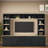 4-piece Entertainment Center Wall Unit Tv Stand With Adjustable Shelves And 6 Drawers-945678187