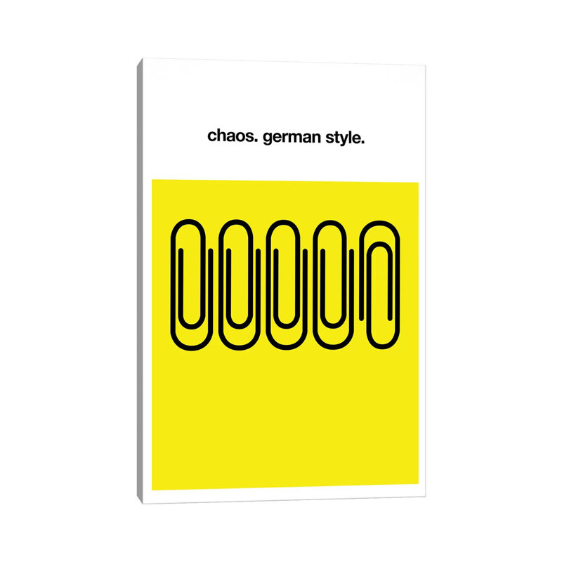 Chaos German Style by Kubistika - Wrapped Canvas Print, 20.32 cm H x 30.48 cm W
