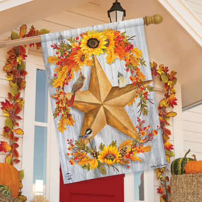 Drapeau de maison rustique d'automne Barnstar
