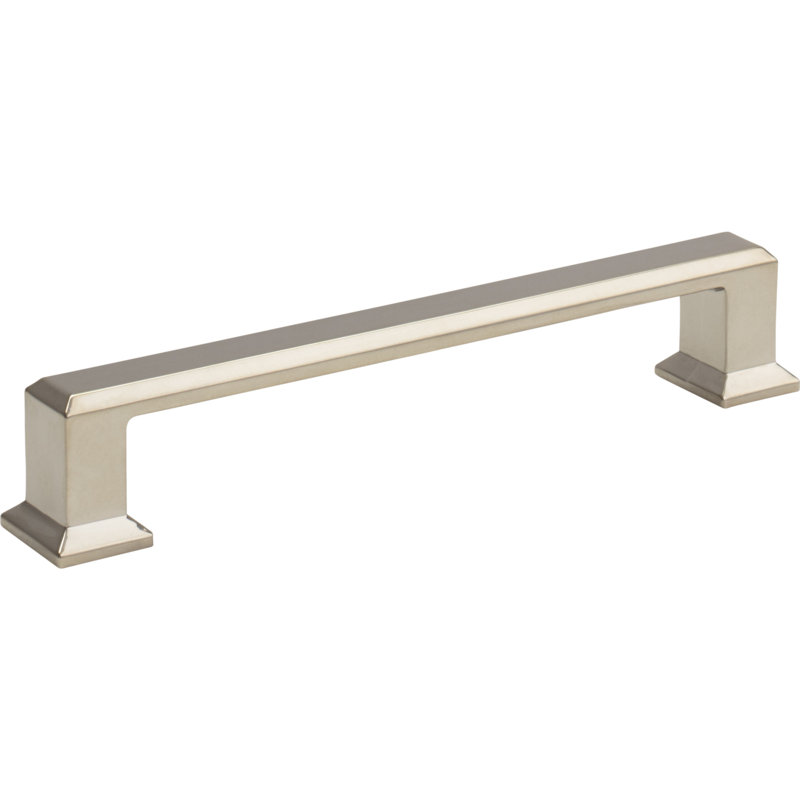 Polished Nickel Transitional Cabinet Handle with Mounting Hardware