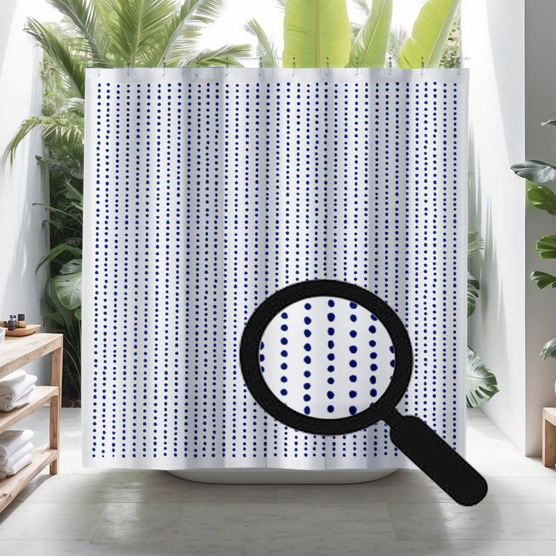 Rideau de douche Thora, Bleu marine