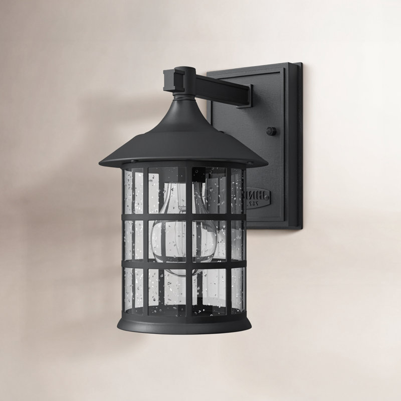 Freeport 1 - Bulb 9.25" H Outdoor Wall Lantern, Textured Black