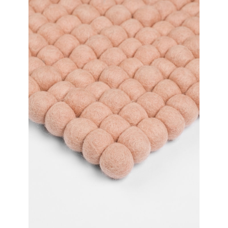 Solid Colour Wool Hand Woven Area Rug, Rectangular 90 x 130cm