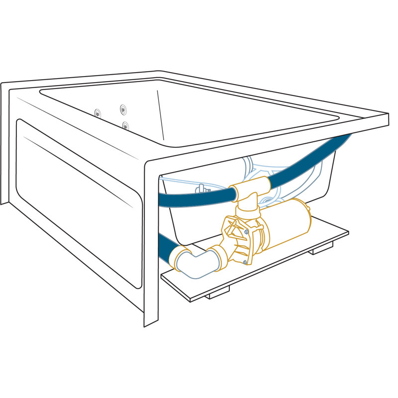 Cetra 60" x 36" Alcove Whirlpool Bathtub 2 Panel, White, No, Left