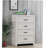 Geary Coastal White Rectangular 4-Drawer Chest