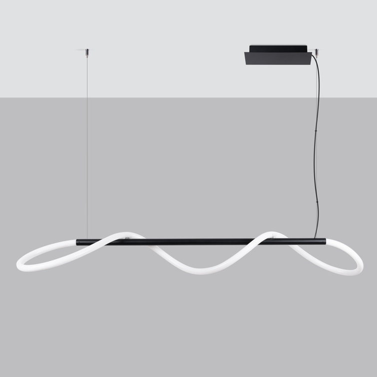 1 - Light Black LED Geometric Pendant