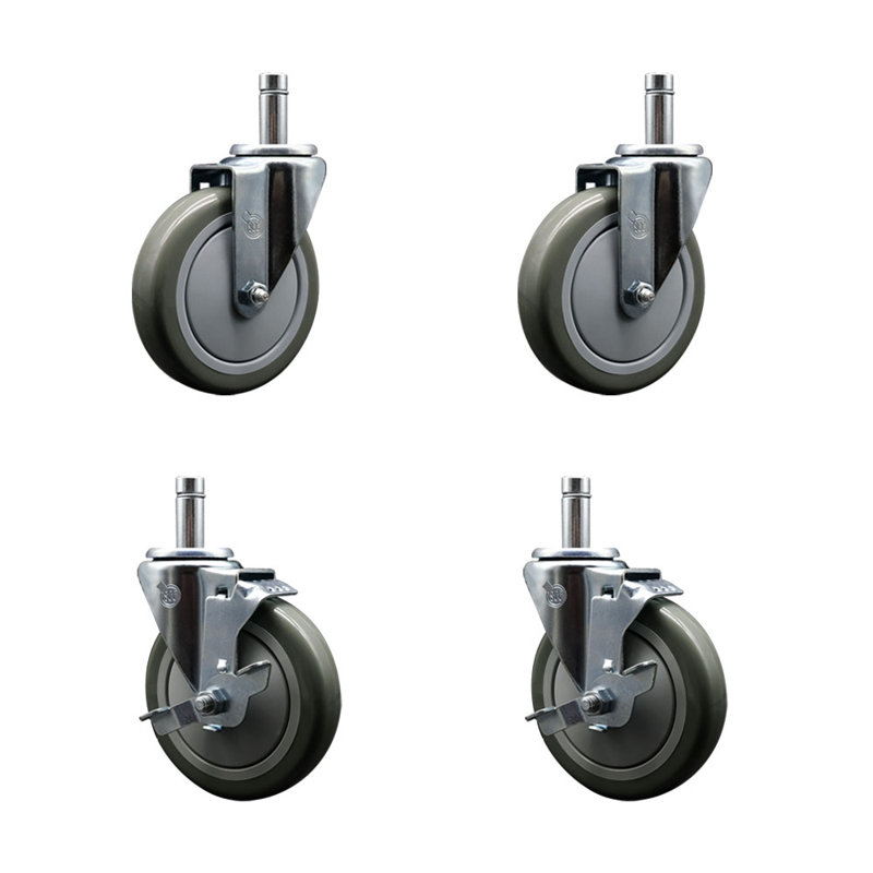 Service Caster Brand Replacement Set for Rapids Casters 4A461, Gray