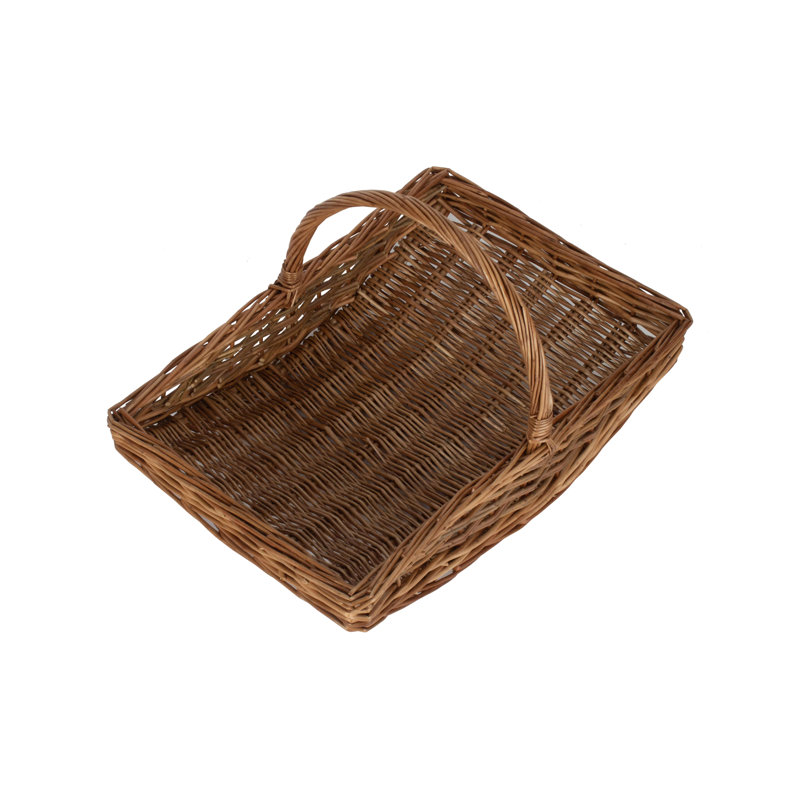 Unpeeled Garden Wicker Basket, 25cm H x 44cm W x 27cm