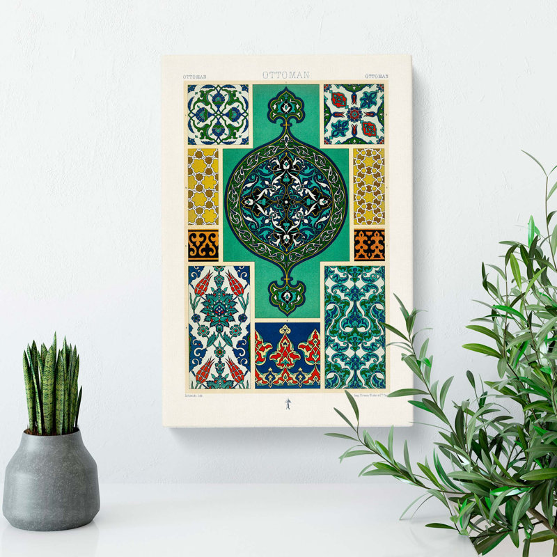 Ottoman Pattern by Albert Racinet - Wrapped Canvas, 76cm H x 50cm W x 3cm D