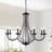 Ouellet 35.04" W 8-Light Matte Black and Withered Vine Metal Chandelier