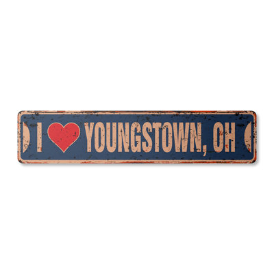 Panneau de signalisation en aluminium Youngstown Oh 6 po x 24 po